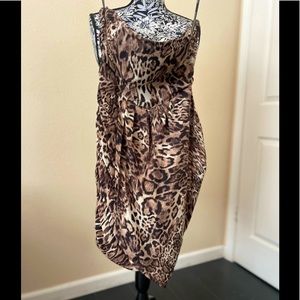 Bebe strapless leopard print dress size M
